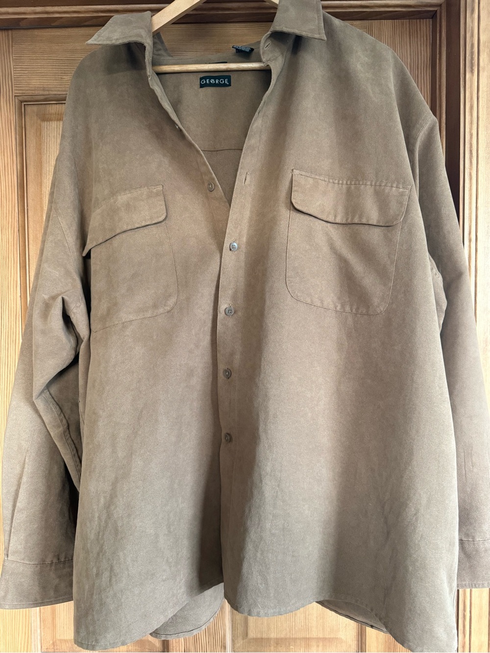 George Sueded Jacket/Shirt in Camel - Picture 4 of 5